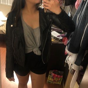 Faux leather jacket